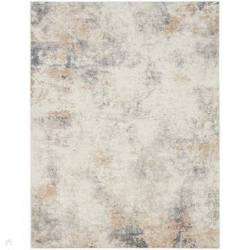 CK005 Enchanting ECH07 Modern Abstract Distressed Hi-Low Textured Low-Profile Short-Pile Ivory/Grey/Beige Rug-Calvin Klein-Rug Love - The Most Loved Rug Store